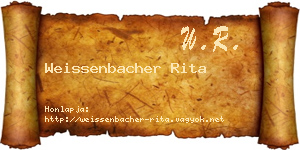 Weissenbacher Rita névjegykártya